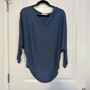 Italian New Collection Blue Flowy Shirt